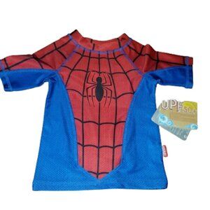Marvel Spider-Man Rash Guard for Kids Size 2 Blue